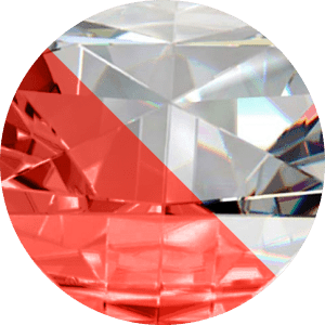 Czerwony / Przezroczysty